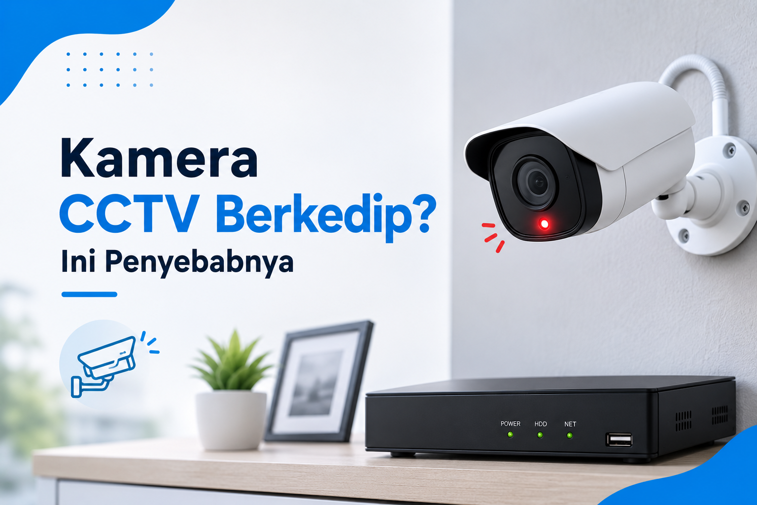 kamera CCTV berkedip